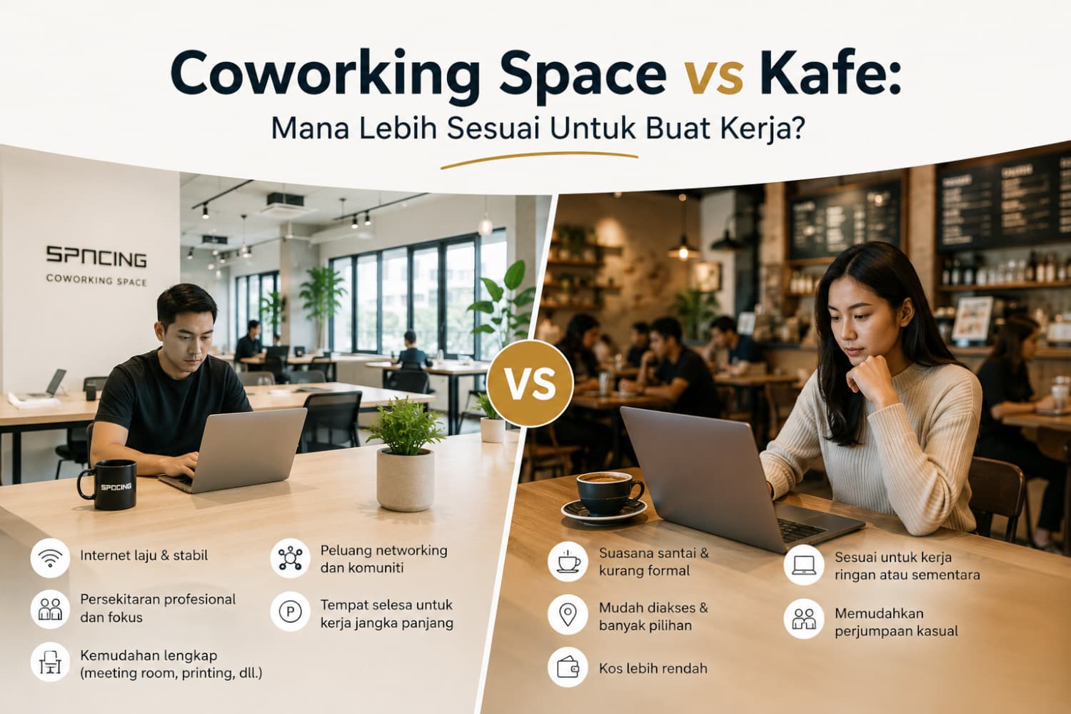 Coworking Space vs Kafe